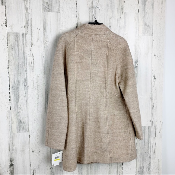 ANNE KLEIN Wool-Blend Boucle Winter Coat - Picture 7 of 12